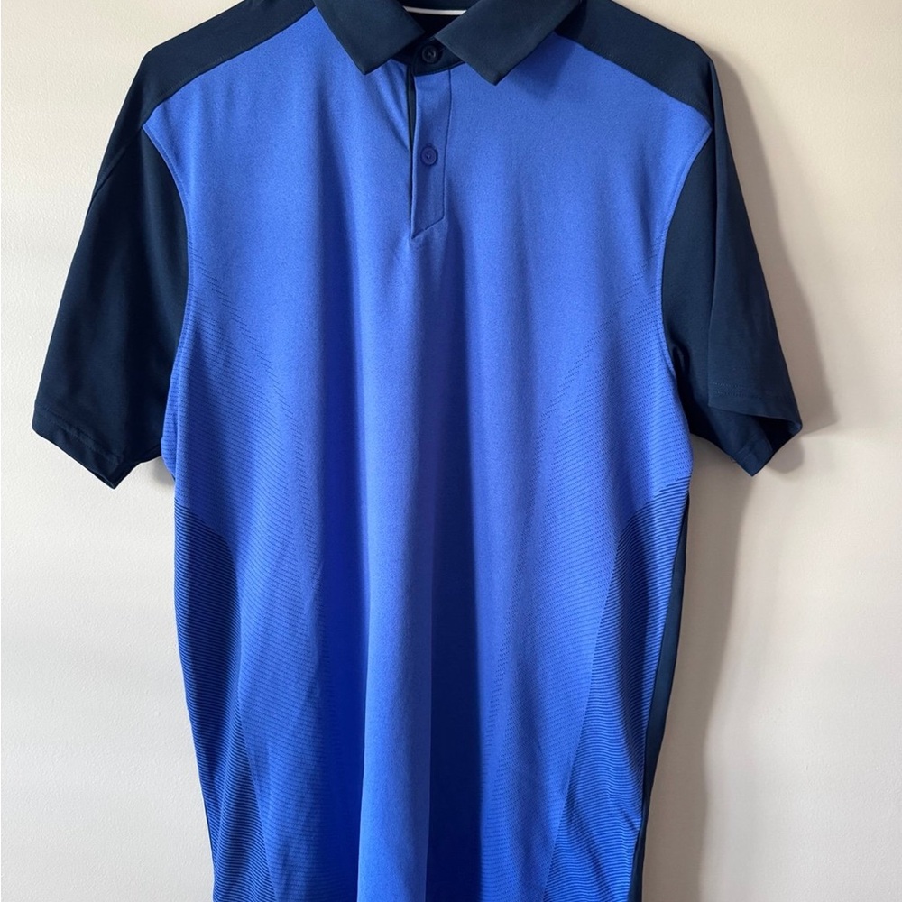 Under Armour Men’s Medium Loose Fit HeatGear Polo – Blue & Navy
